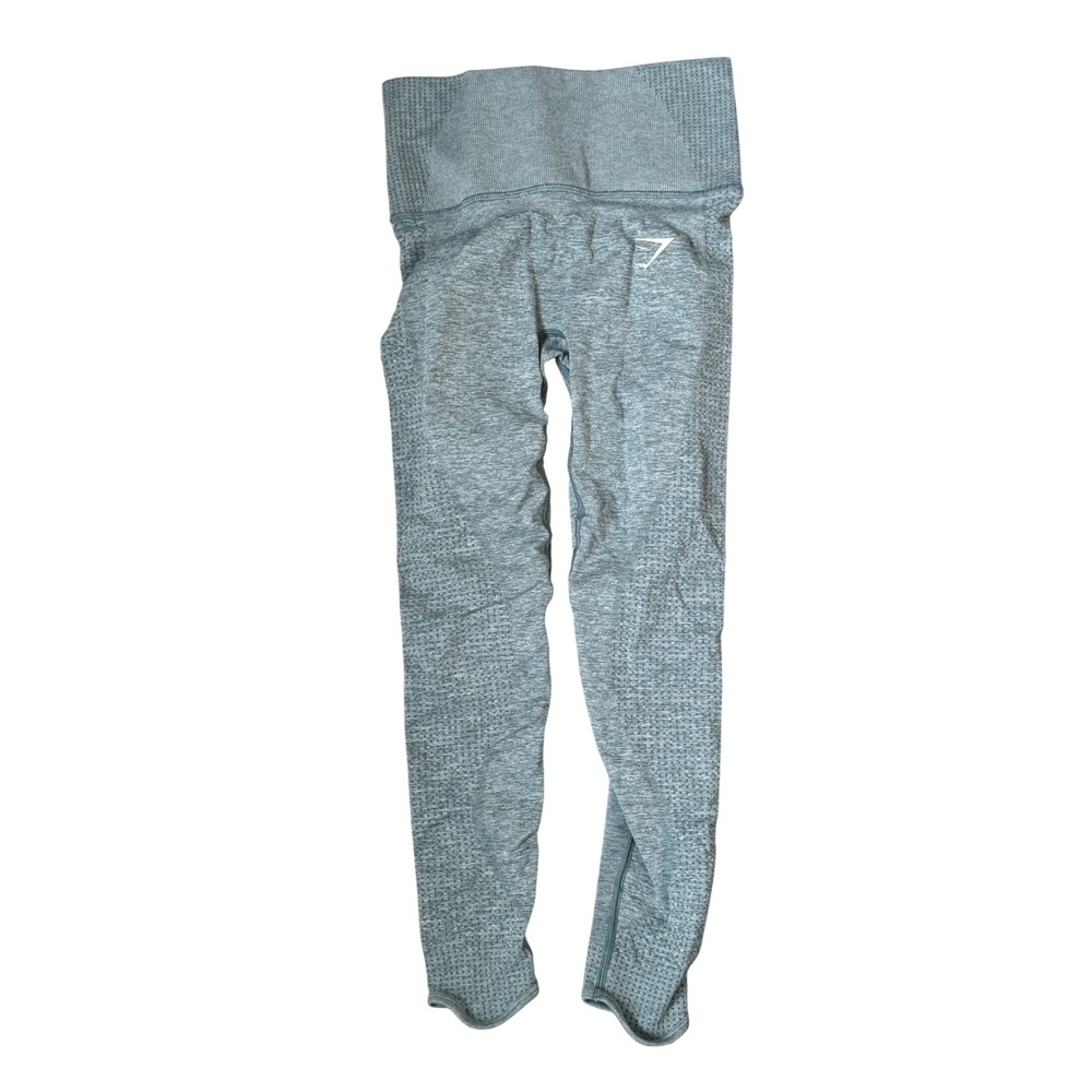 Gymshark Vital Seamless Leggings Sage Green Marl High Waisted Scrunch Bum Womens